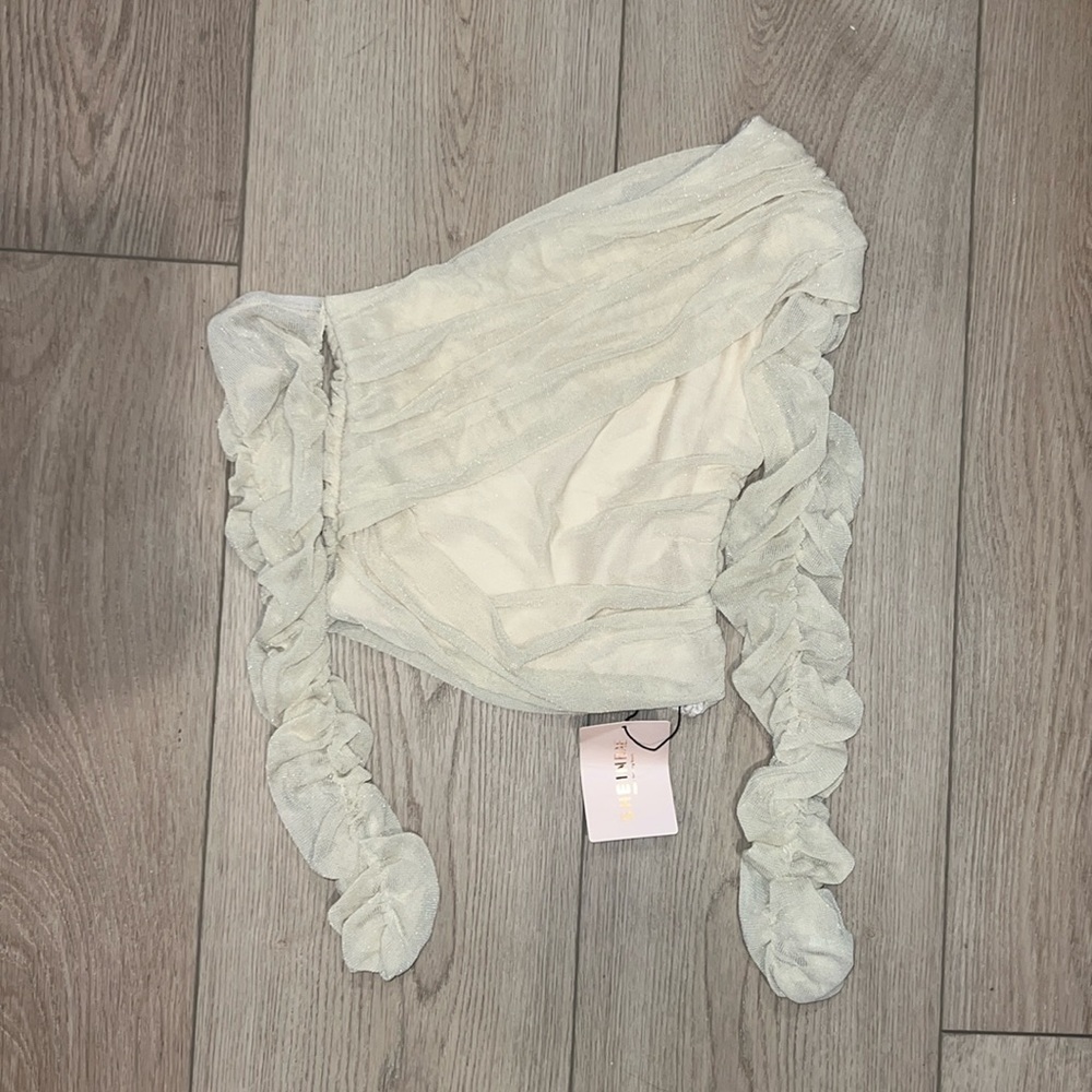Never worn tags on Small SHEIN shimmery one shoulder top